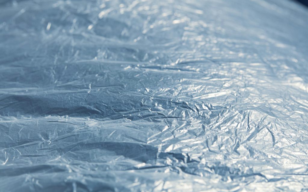 Closeup of thin gauge polythene